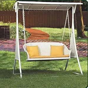 JKM Outdoor Swing Jhula 2 Seater for Garden with Stand and Canopy Outdoor & Indoor Bench Seat